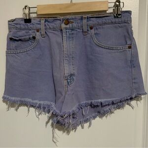 High-waisted‎ Distressed Blue Jean Shorts